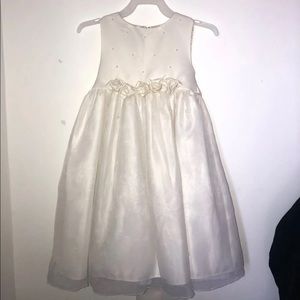 Toddler White Flower 4T Cinderella Dress